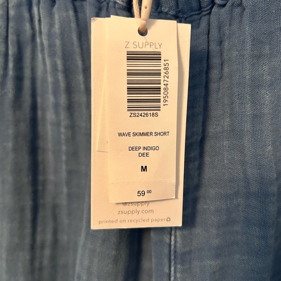 Z Supply Wave Skimmer Deep Indigo Shorts - Picture 2 of 7